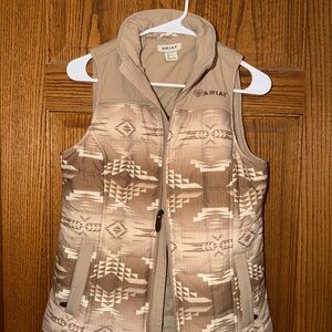 Ariat Beige Aztec-Print Quilted Vest